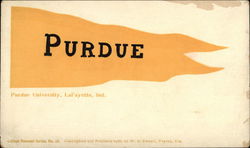 Purdue Pennant LaFayette, IN School Pennants Postcard Postcard Postcard