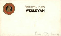 Greetings from Wesleyan Middletown, CT College Seals Postcard Postcard Postcard