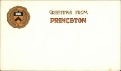 Greetings from Princeton New Jersey College Seals Postcard Postcard Postcard