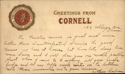 Greetings from Cornell Postcard