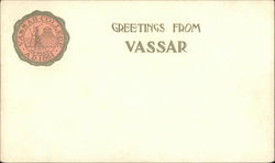 Vassar College Seal Poughkeepsie, NY College Seals Postcard Postcard Postcard