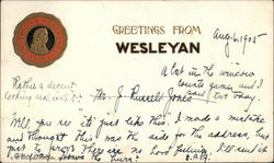 Greetings from Wesleyan Postcard