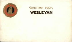 Greetings from Wesleyan Middletown, CT College Seals Postcard Postcard Postcard