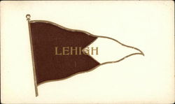 Lehigh University Flag Bethlehem, PA School Pennants Postcard Postcard Postcard