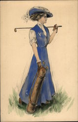 Yale College Girl Golfing Yale College Girl Golfing