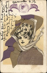 Stamford Seminary Pennant Postcard