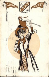 Case Western Reserve University College Girl with Pennant Case Western Reserve University College Girl with Pennant
