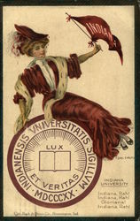 Indiana University Girls Postcard