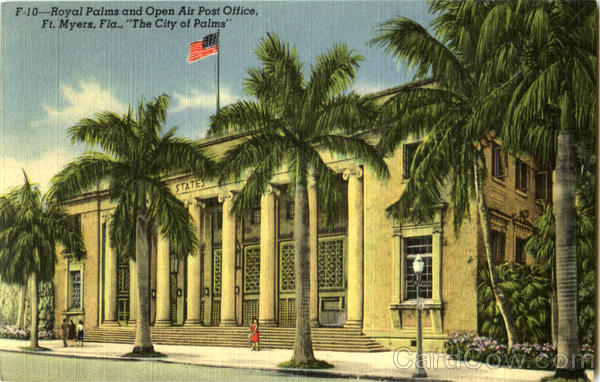 Royal Palm And Open Air Post Office Fort Myers Florida