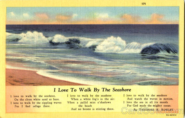 I Love To Walk By The Seashore Poems & Poets
