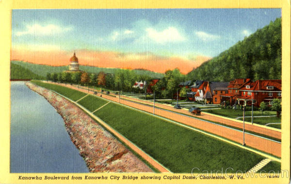 Kanawha Boulevard From Kanawha City Bridge Charleston West Virginia