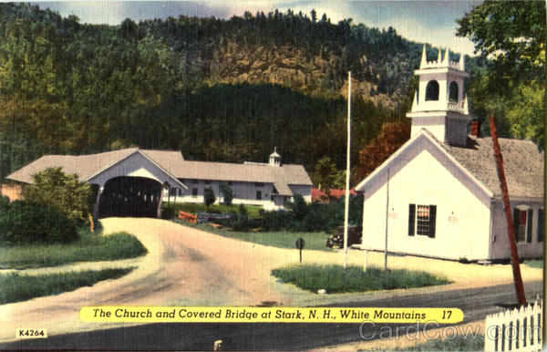 The Church And Covered Bridge At Stark New Hampshire
