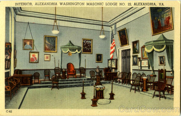 Interior Alexandria Washington Masonic Lodge Virginia