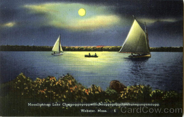 Moonlight On Lake Chargoggagoggmanchauggagoggchaubunagungamaugg Webster Massachusetts