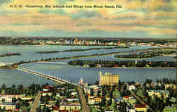 Causeway Miami Beach, FL Postcard Postcard