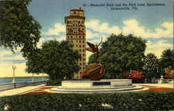 Memorial Park And The Park Lane Apartments Jacksonville, FL Postcard Postcard