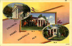 Colonial Homes Postcard