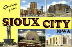 Greetings From Sioux City Iowa Postcard Postcard