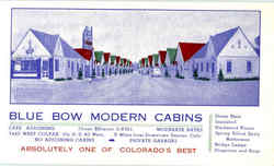 Blue Bow Modern Cabins Postcard