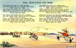 That's Way Out West Postcard