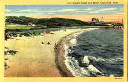 Nobska Light And Beach Postcard