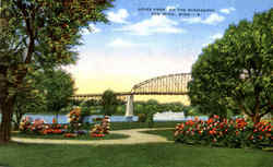 Levee Park On The Mississippi Red Wing, MN Postcard Postcard