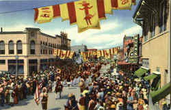 The Parade At Inter Tribal Indian Ceremonial At Gallup New Mexico Postcard Postcard