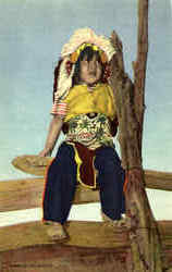 Indian Youngster All Dress Up And No Place To Go Postcard
