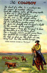 The Cowboy Cowboy Western Postcard Postcard