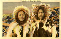 Native Eskimo Girls Postcard