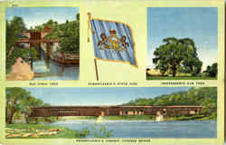 Pennsylvania's Longest Covered Bridge Scenic, PA Postcard Postcard