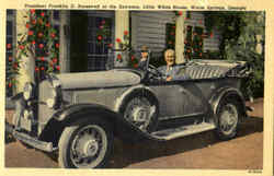 President Franklin D. Roosevelt At The Entrance Warm Springs, GA Postcard Postcard