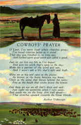 Cowboys Prayer Cowboy Western Postcard Postcard