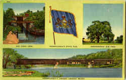 Pennsylvania's Longest Covered Bridge Scenic, PA Postcard Postcard