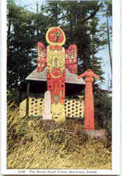 The Raven Flood Totem Ketchikan, AK Postcard Postcard