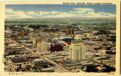 Aerial View Amarillo Postcard