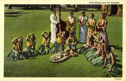 Hula Maids And Poi Pounder Postcard Postcard
