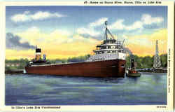 Scene On Huron River Ohio Postcard Postcard