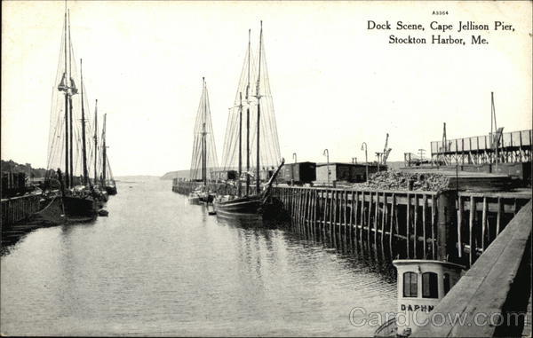 Dock Scene, Cape Jellison Pier, Stockton Harbor Stockton Springs Maine