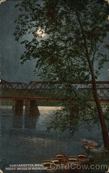 Hadley Bridge by Moonlight Northampton Massachusetts