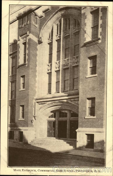 Commercial High School - Main Entrance Providence Rhode Island