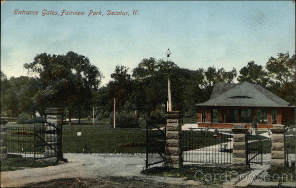Entrance Gates, Fairview Park Decatur Illinois