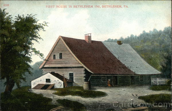 First House in Bethlehem 1741 Pennsylvania