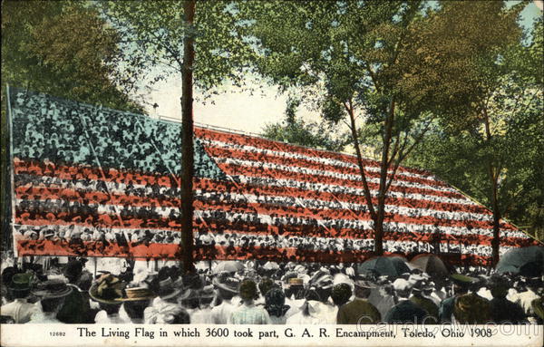 The Living Flag in Which 3600 Took Part Toledo Ohio