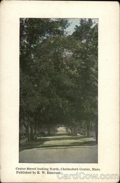 Center Looking North Chelmsford Massachusetts
