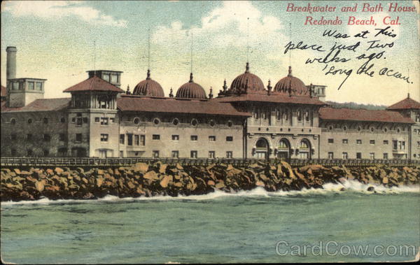 Breakwater and Bath House Redondo Beach California