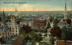 Bird's Eye View of Town Postcard