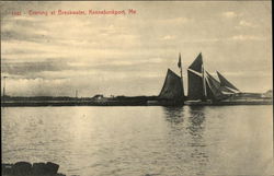 Evening at Breakwater Postcard