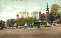 Central Park Bangor, ME Postcard Postcard Postcard