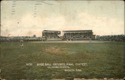 Baseball Grounds, Final Contest, Oklahoma-Wichita Postcard
